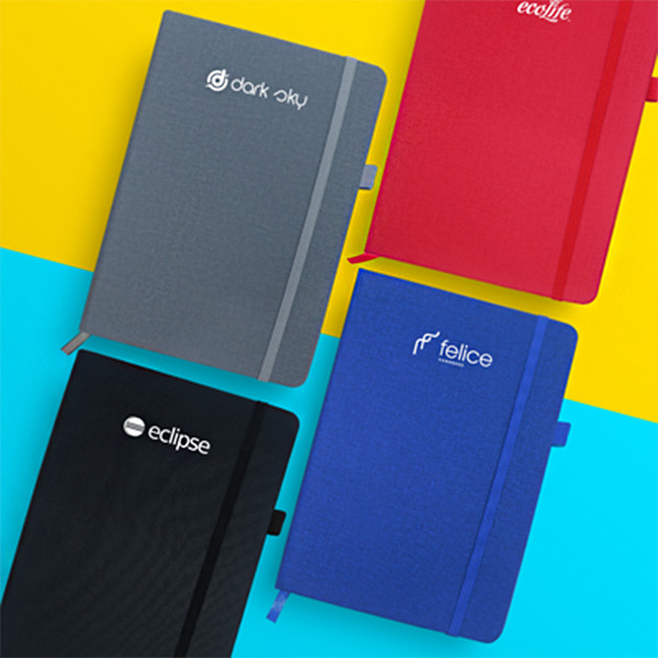 PU Fabric Hard Case A5 Notebook with Pen Loop Corporate Gift Malaysia